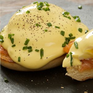 Eggs Benedict meal by Cafe Carberry Catering Belfast.